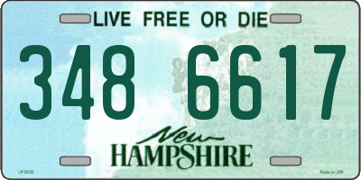 NH license plate 3486617