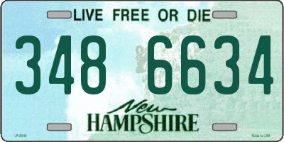 NH license plate 3486634