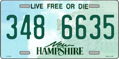 NH license plate 3486635