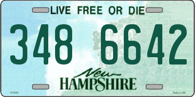 NH license plate 3486642