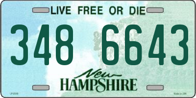 NH license plate 3486643