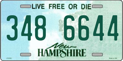 NH license plate 3486644