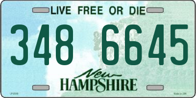 NH license plate 3486645