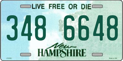 NH license plate 3486648