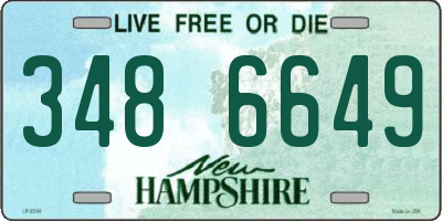 NH license plate 3486649