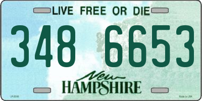 NH license plate 3486653