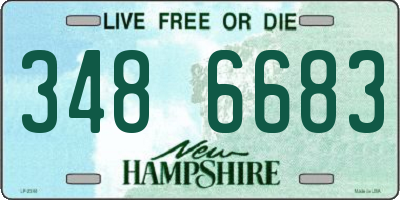 NH license plate 3486683
