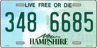 NH license plate 3486685