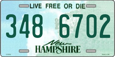NH license plate 3486702