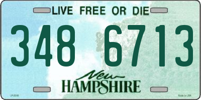 NH license plate 3486713