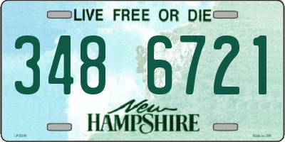 NH license plate 3486721