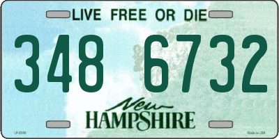 NH license plate 3486732