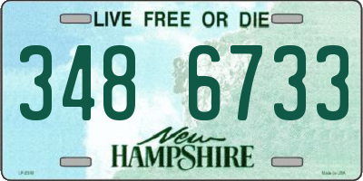NH license plate 3486733