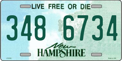 NH license plate 3486734