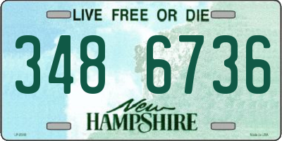 NH license plate 3486736