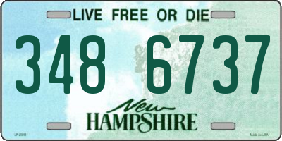 NH license plate 3486737