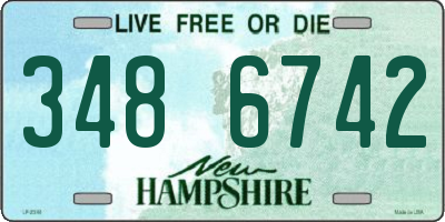 NH license plate 3486742