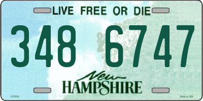 NH license plate 3486747
