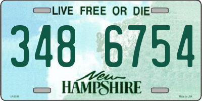 NH license plate 3486754