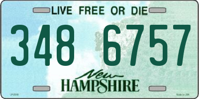 NH license plate 3486757