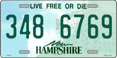 NH license plate 3486769