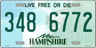 NH license plate 3486772