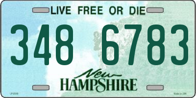 NH license plate 3486783