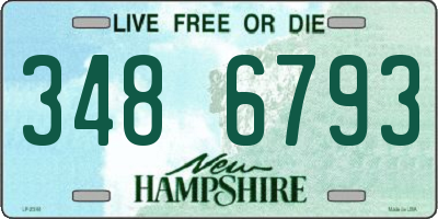 NH license plate 3486793