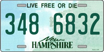 NH license plate 3486832