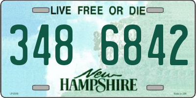 NH license plate 3486842