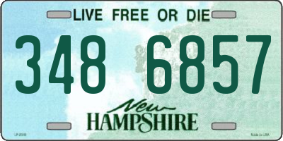 NH license plate 3486857