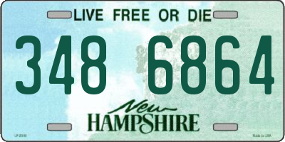 NH license plate 3486864