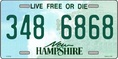 NH license plate 3486868