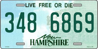 NH license plate 3486869