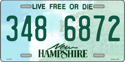 NH license plate 3486872
