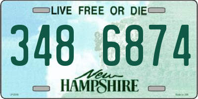 NH license plate 3486874