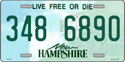 NH license plate 3486890