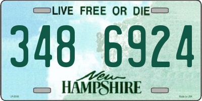 NH license plate 3486924