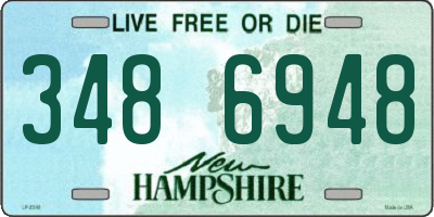 NH license plate 3486948