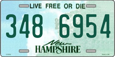 NH license plate 3486954