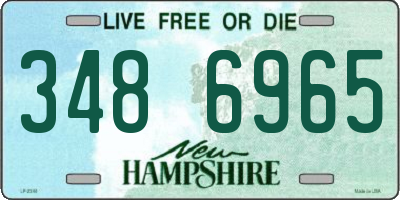 NH license plate 3486965