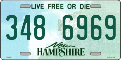NH license plate 3486969