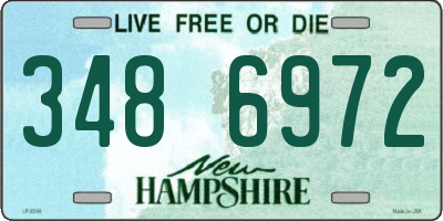 NH license plate 3486972