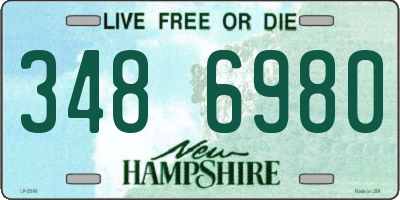 NH license plate 3486980