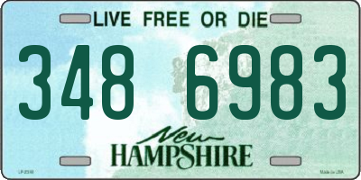 NH license plate 3486983