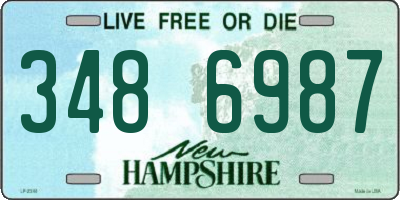 NH license plate 3486987