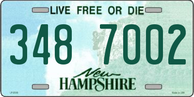NH license plate 3487002