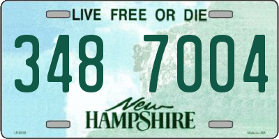 NH license plate 3487004