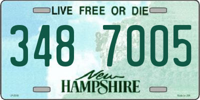 NH license plate 3487005
