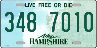 NH license plate 3487010